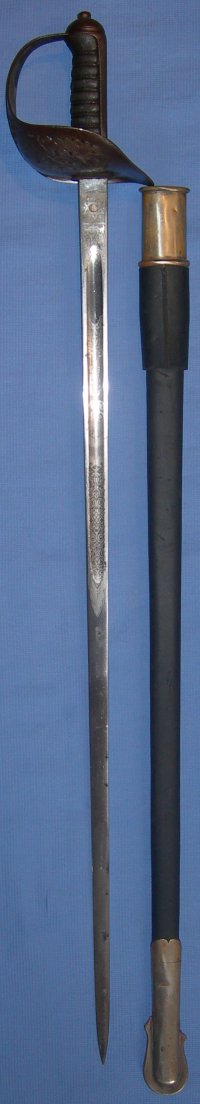 WW2 British Blackened Infantry Officer's Sword (India Service) 