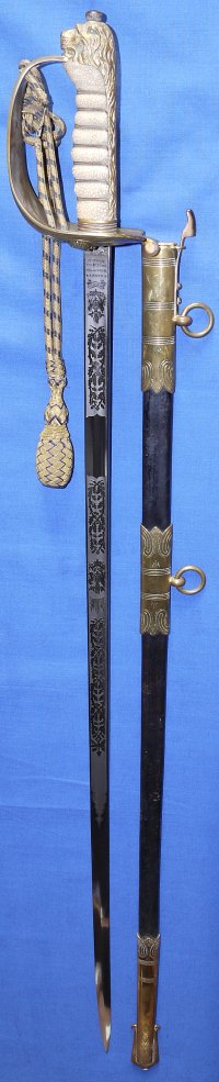 WW1 British Royal Navy Junior Officer's Sword of (Sir) Denis William Boyd