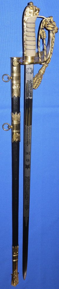 ERII British Royal Naval Officer's Sword